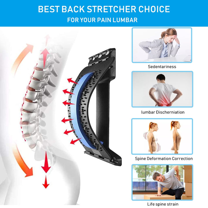 Back Massager Stretcher Support Lumbar Relief Back Stretcher Fitness Massage Equipment