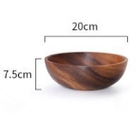 Natural Wooden Serving Bowl – Rustic Fruit, Salad & Food Container for Home & Restaurant